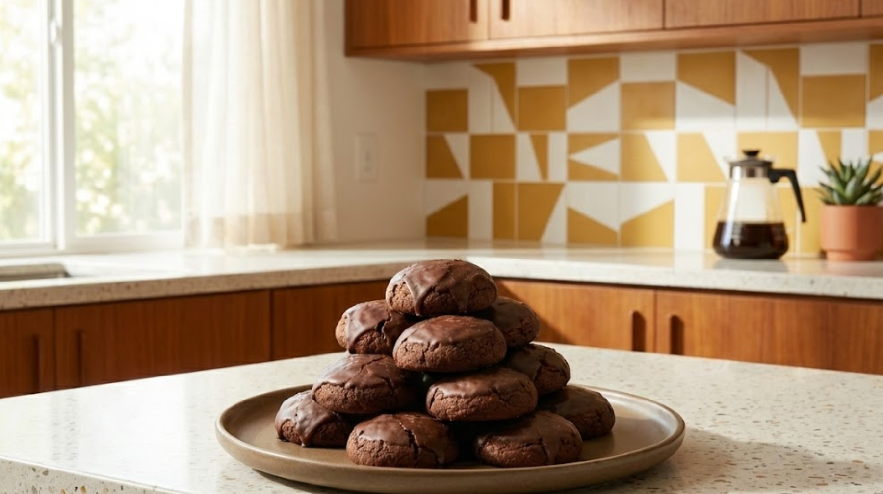 The finished Tetu cookies piled high on a platter, ready to serve