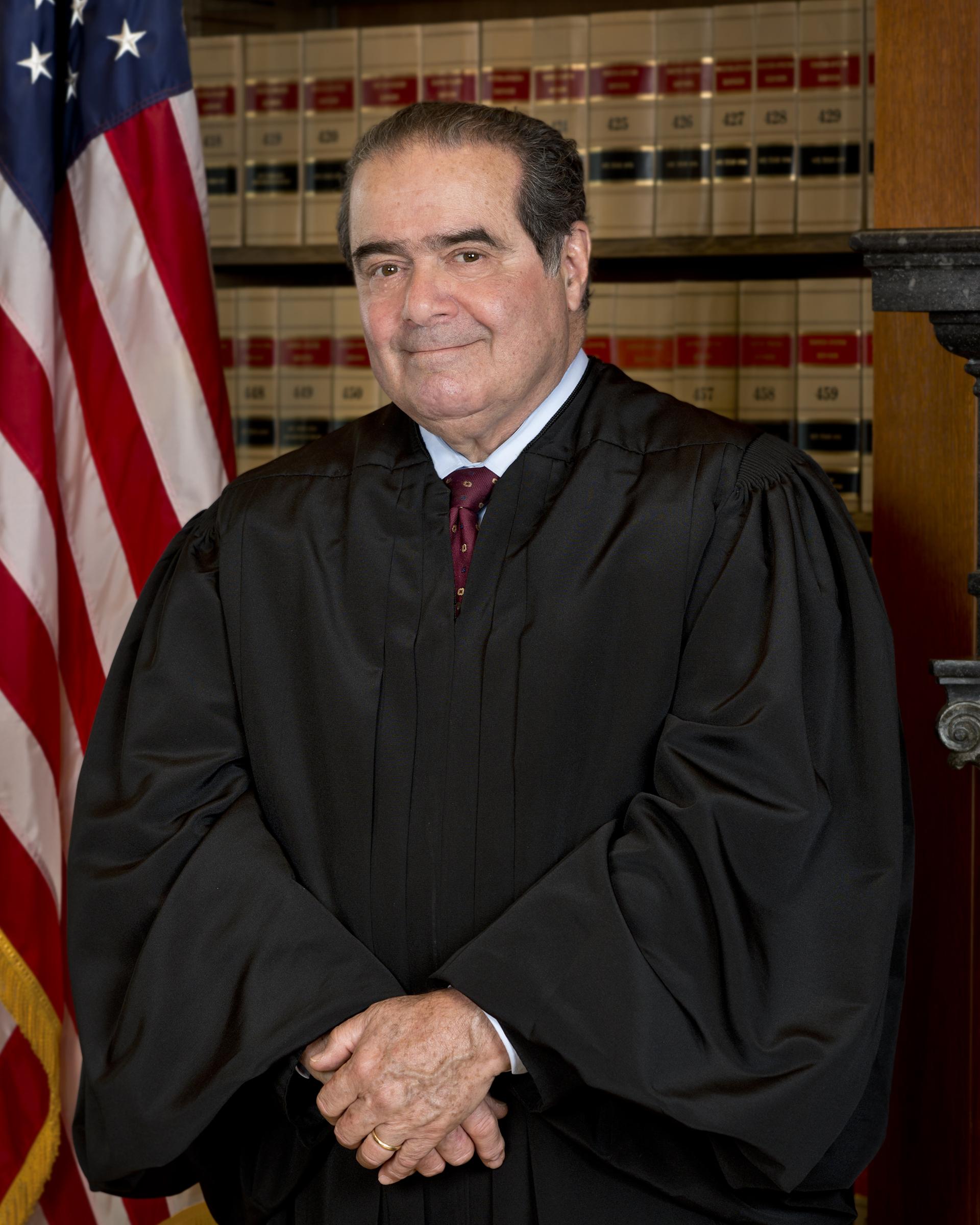 Justice Antonin Scalia, official Supreme Court portrait, 2013. Public domain.